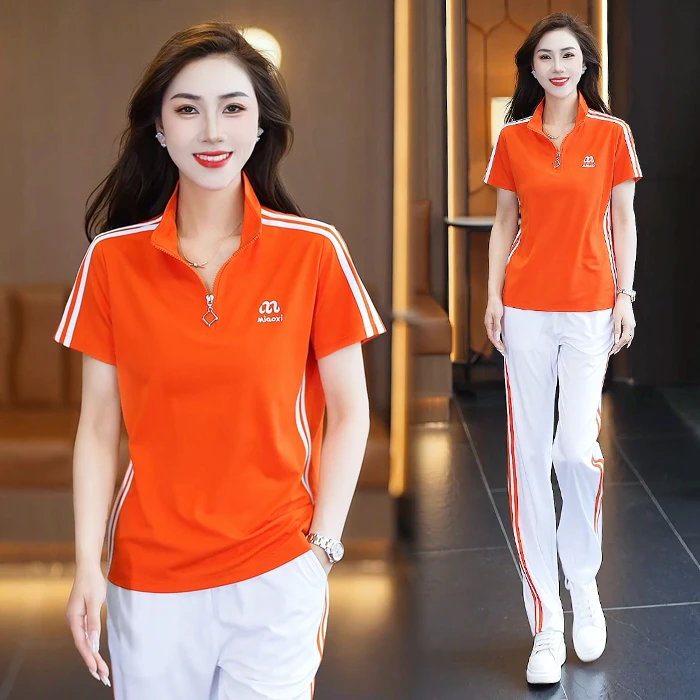 2025夏季新款女装休闲运动服套装洋气显瘦韩版时尚宽松减龄两件套