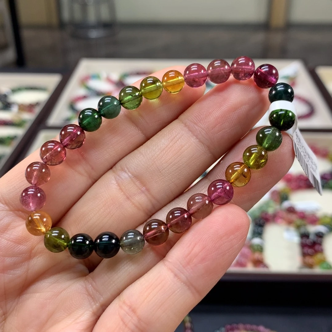 未镶嵌碧玺手链6.8左右