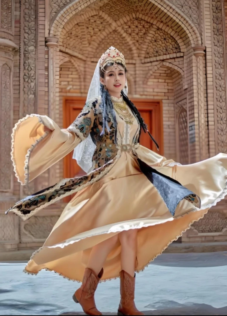 【021-030】JJ时尚新款迪拜土耳其手工百褶连衣裙气质礼服重工