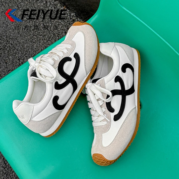 feiyue/飞跃夏季新款欧若风小众时髦平底复古阿甘休闲德训鞋厚底