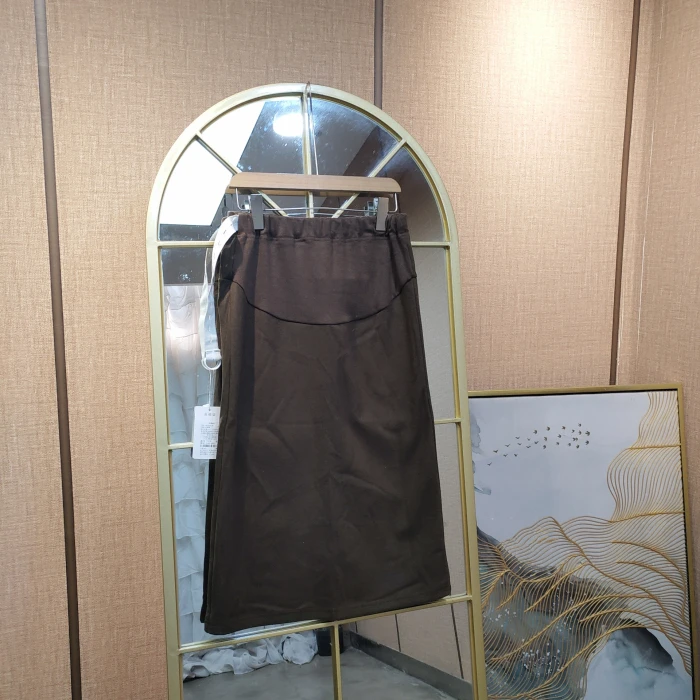 HM56孕妇棕色半身裙M90-120L130XL140XXL150