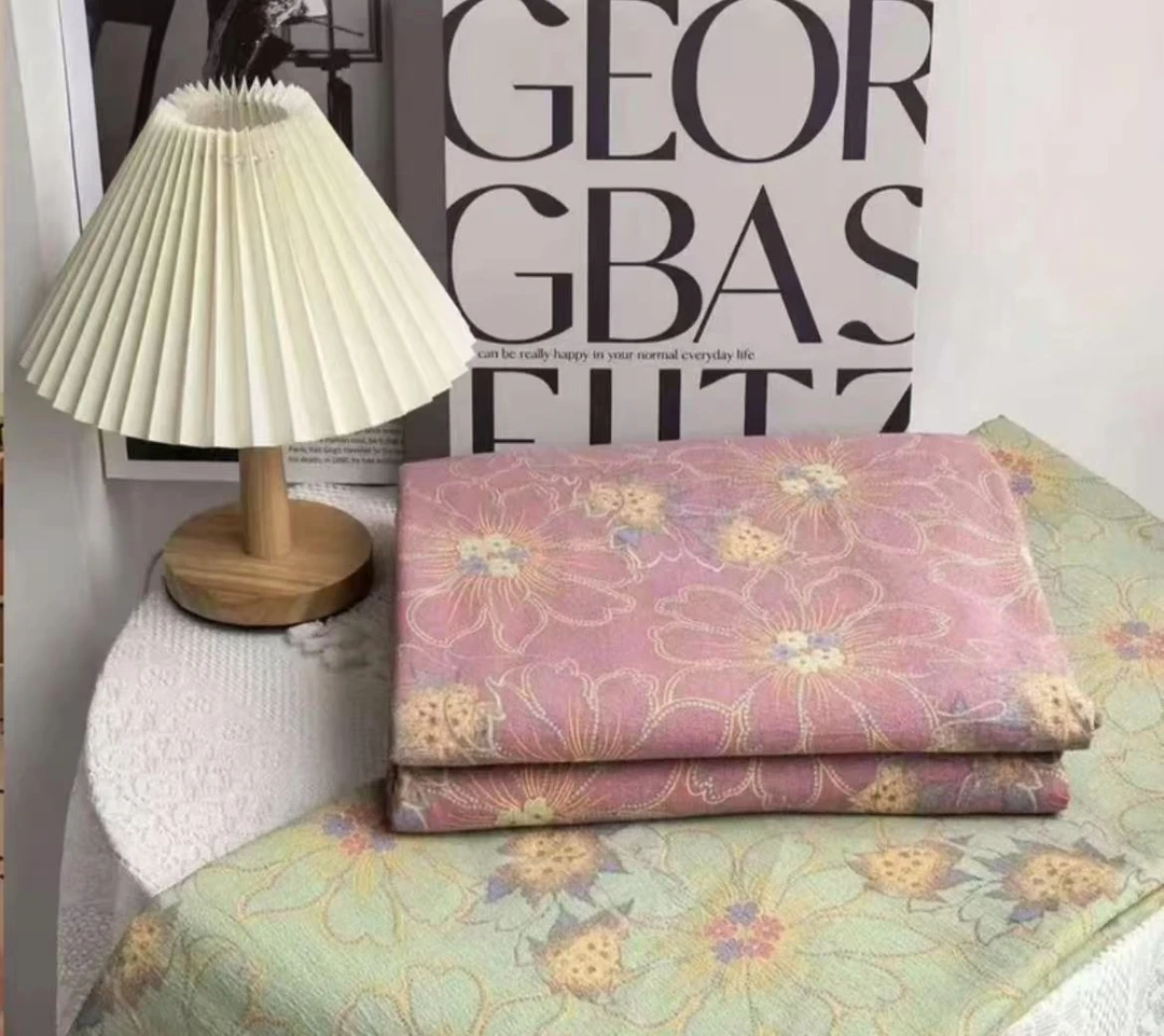 【锦云】新款复古粉花朵系列床单，被套，柔软舒适透气