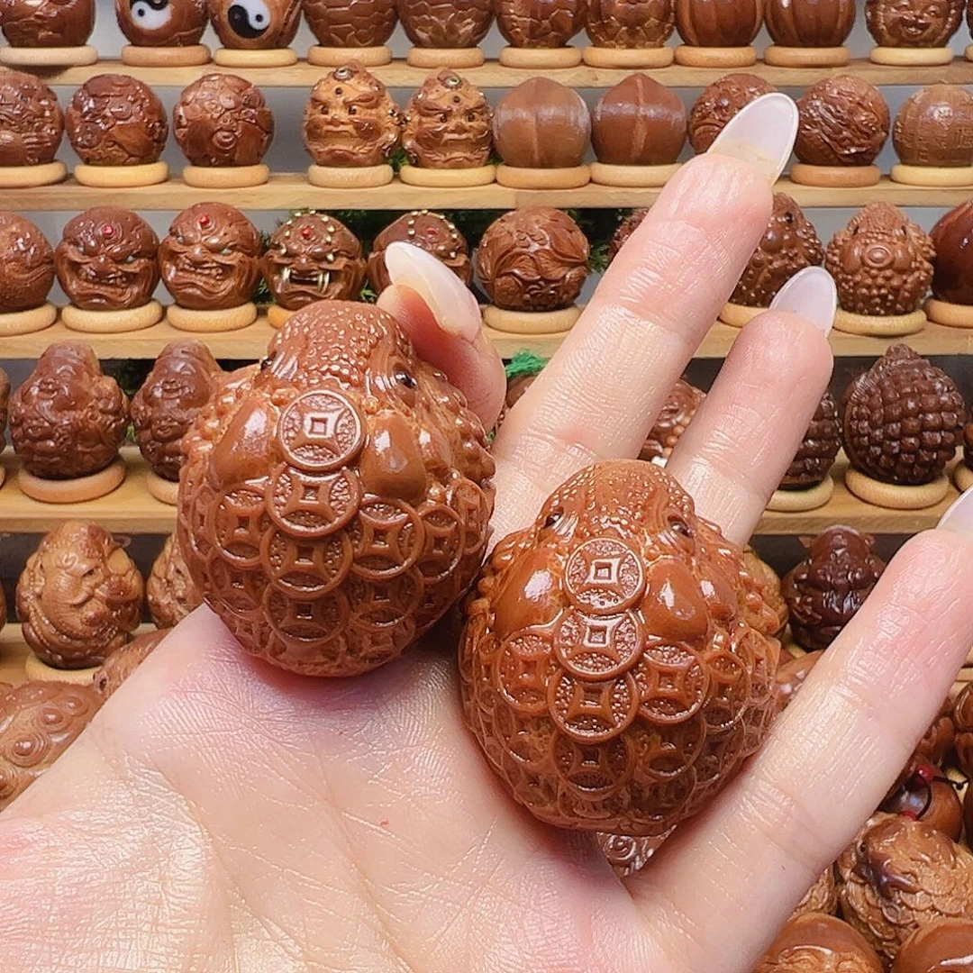 通***知橄榄核手串/手链金蟾一对