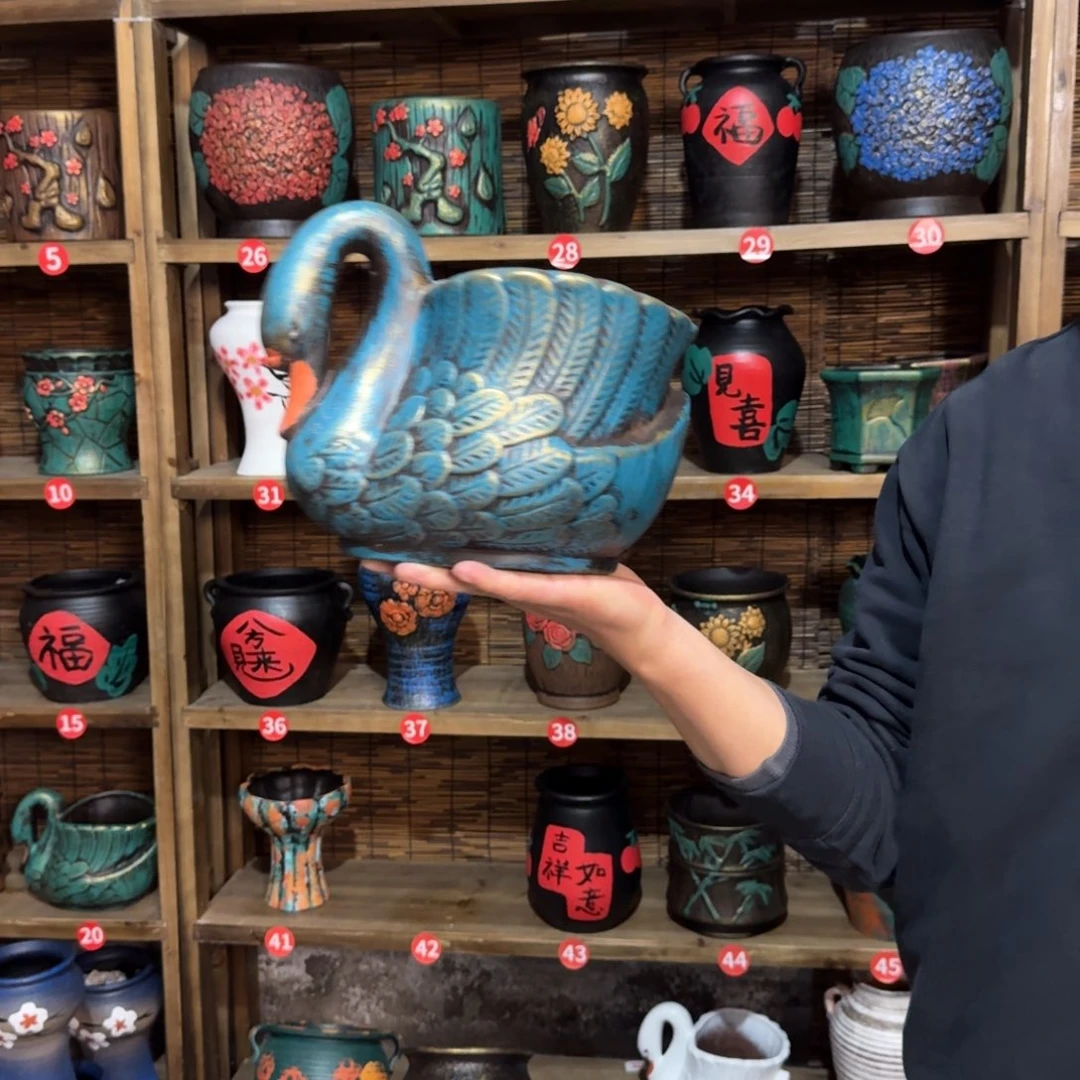 带孔高端浮雕花盆炸炸炸