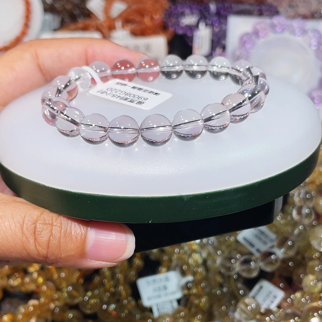 未镶嵌手串水晶玻紫9m