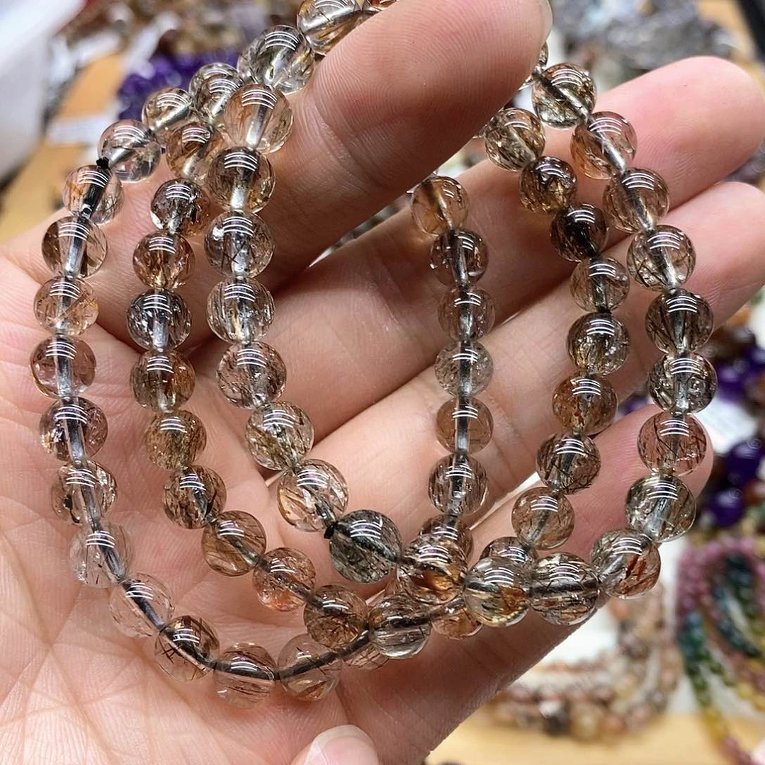 水晶手链未镶嵌多样性发货发一条