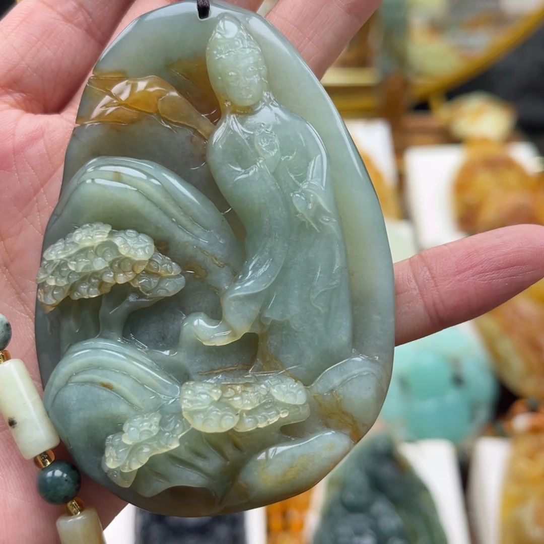 岫玉未镶嵌挂件挂件