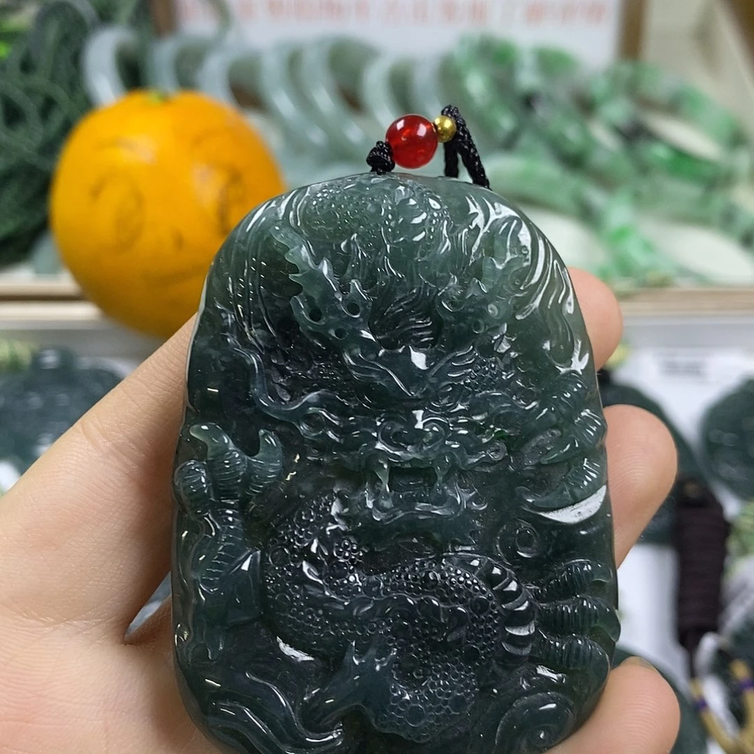 翡翠未镶嵌颈饰2-13翡翠A货挂件