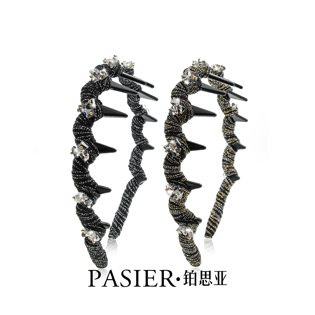 铂思亚 紫薇发箍 显发量遮白发遮发缝防滑轻奢麻花辫发箍 FB2419