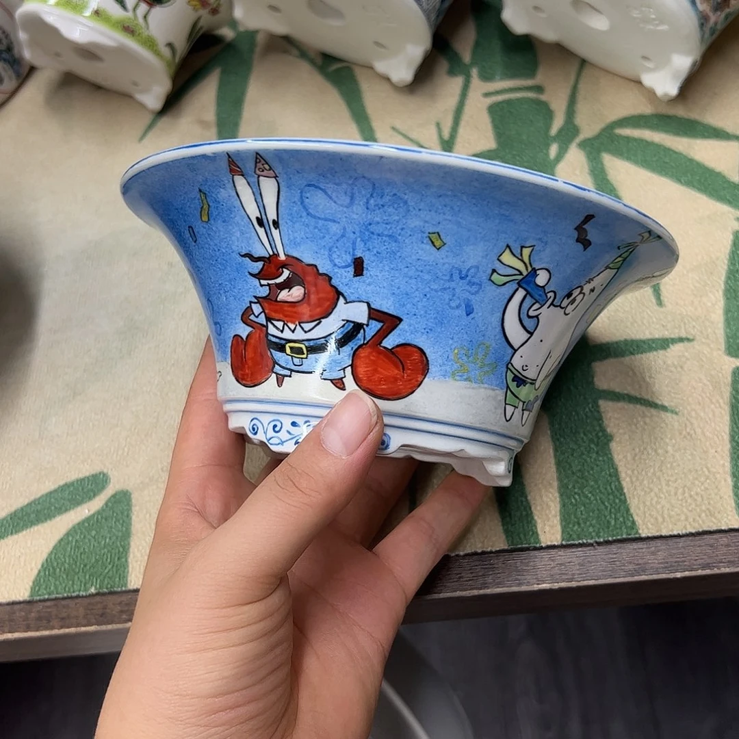 粗砂花盆就****蛋770号手绘