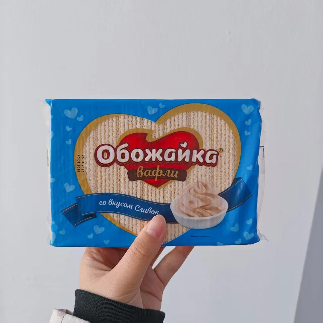 得闲俄罗斯进口俄宝多牌多口味夹心威化饼干225g