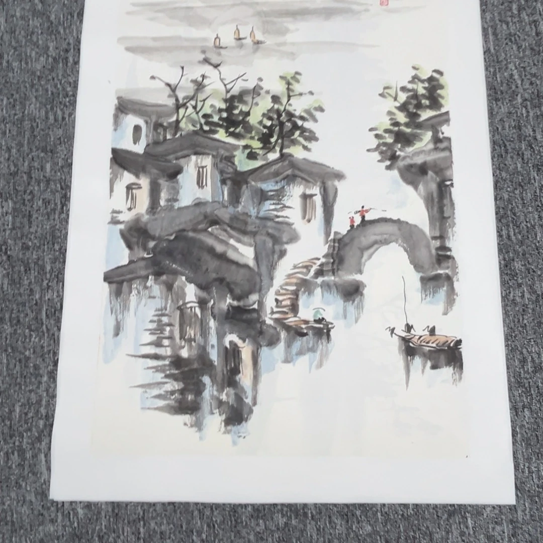 国画绘画作品多次参加国内外68.45