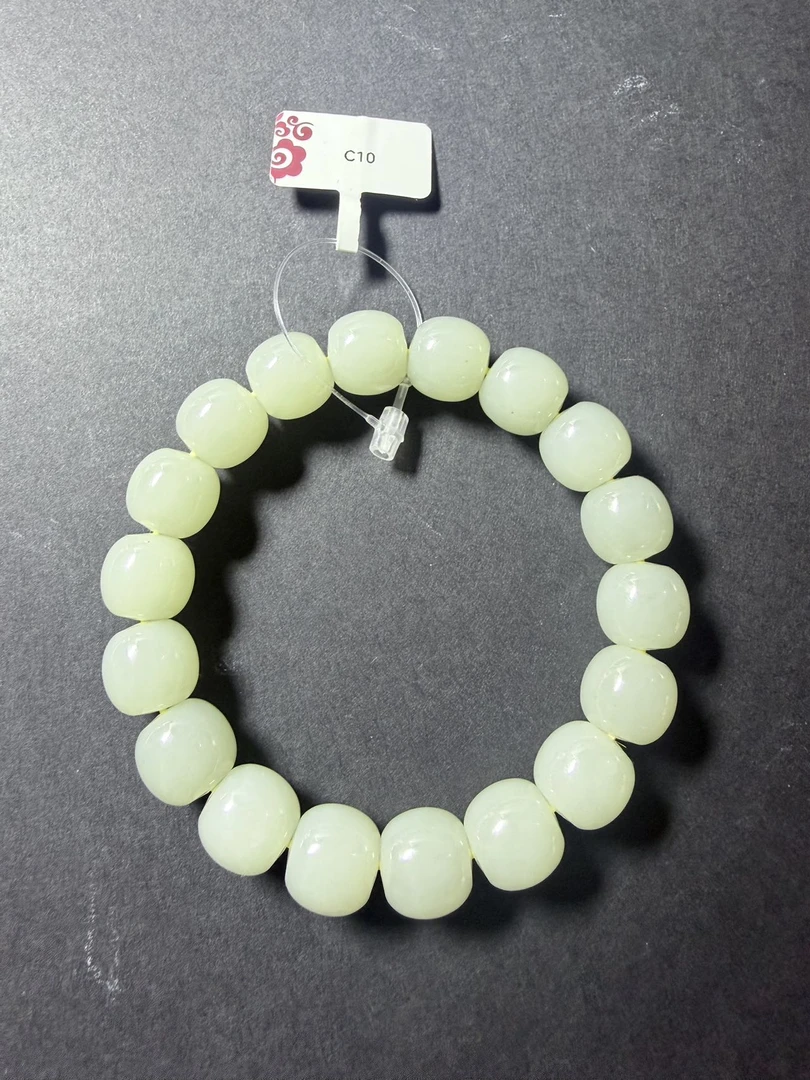 【吉玉限定-C10】新疆和田玉青白手串11.5x12mm