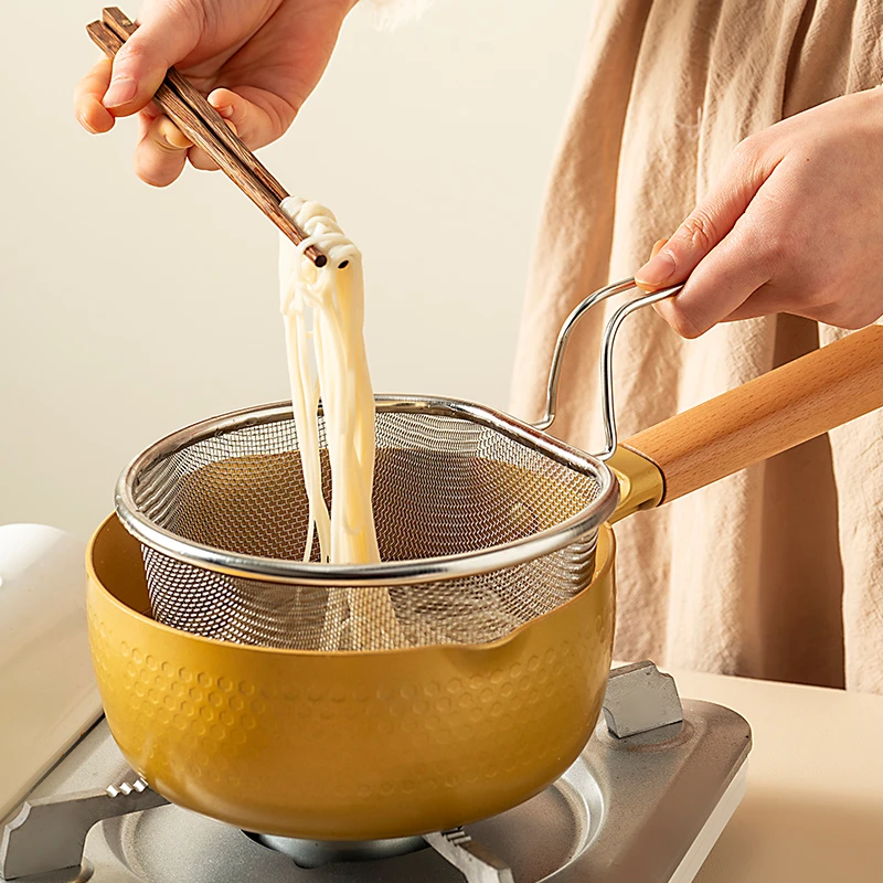 焯水滤网316不锈钢厨房捞面条家用深型焯水过滤网油炸长柄沥水篮