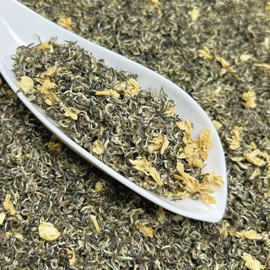 茉莉碧螺春飘雪明前嫩芽高窨制浓香高端茉莉花茶
