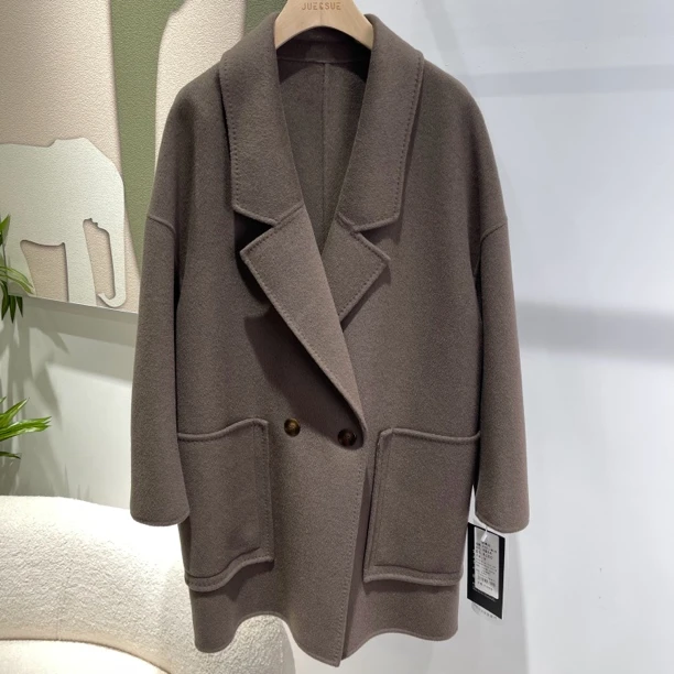 秋冬中长款羊绒大衣外套 编号K501-K599
