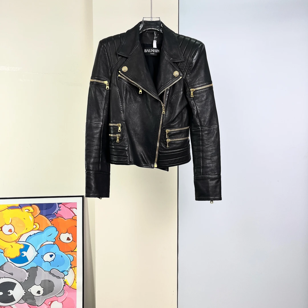 95新 BALMAIN/巴尔曼 95新/巴尔曼/皮衣外套/36码/Xsp29281