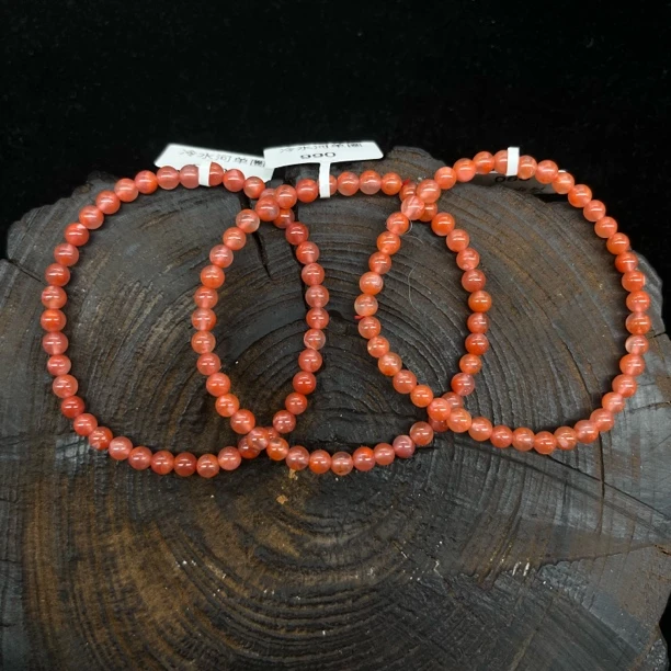 原矿无优化保山南红冷水河3-4mm单圈手串多样性发1（春日珠宝）