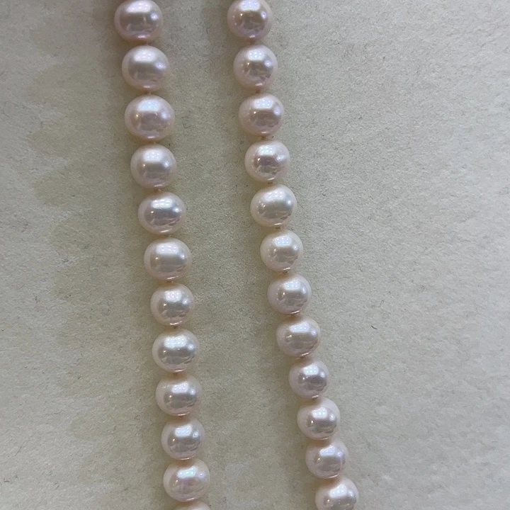 银S925镶嵌颈饰淡水珍珠➕9-10高品极光炫彩