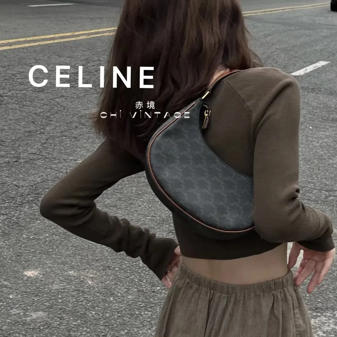 99新 Celine/思琳 【包展专属】0164 老花ava单肩包