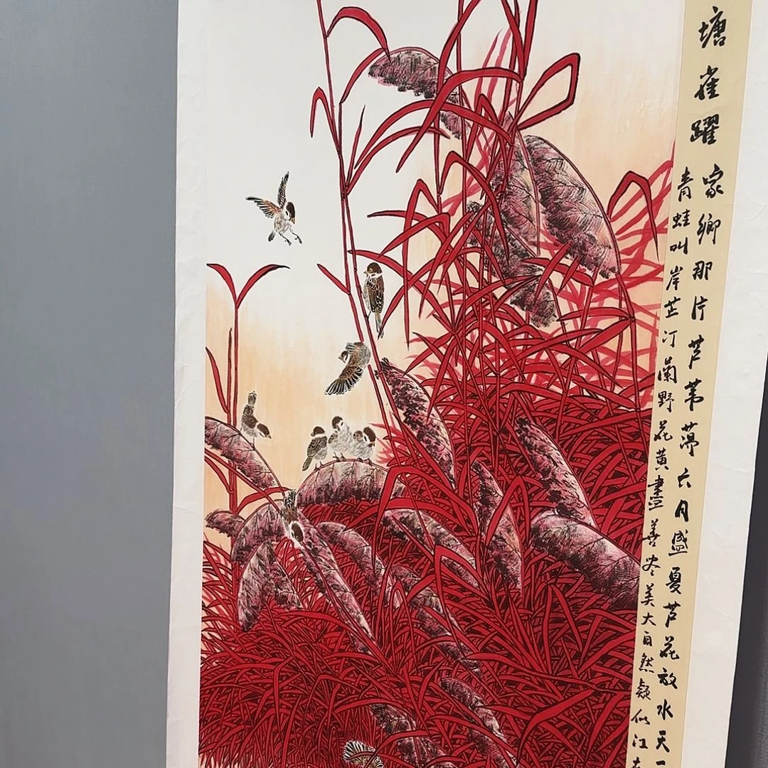 用***7国画真人手绘国画精品