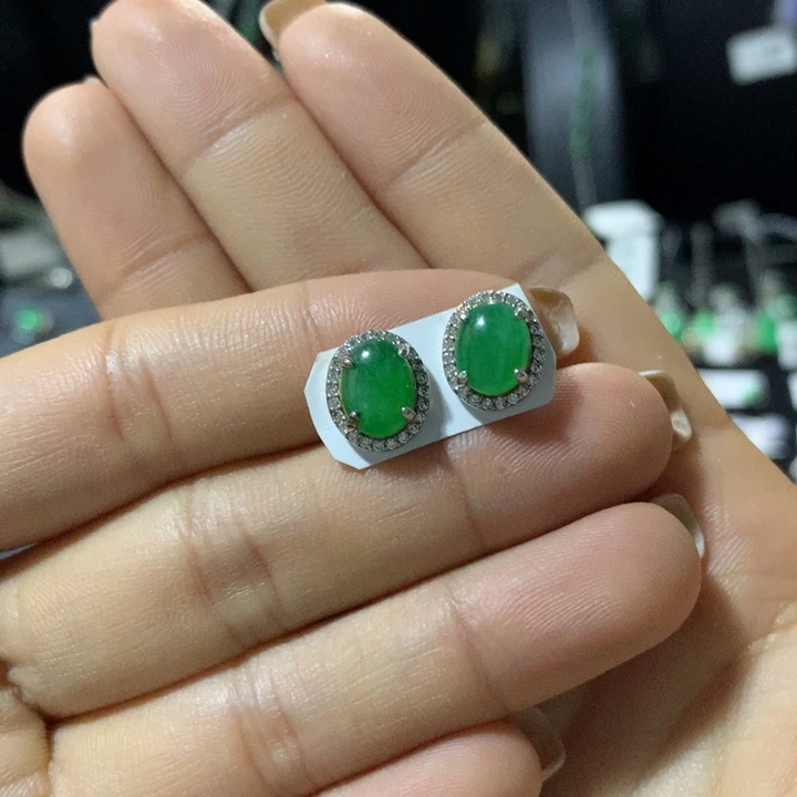 翡翠银S925镶嵌戒指