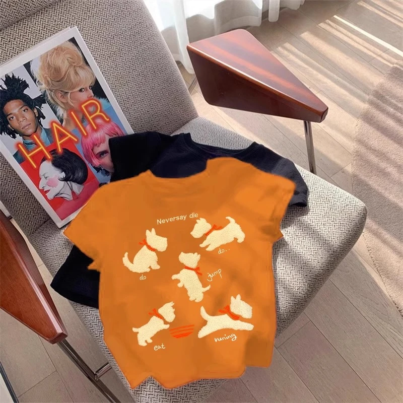 2025新款夏季美式复古短袖t恤女小众设计感潮牌休闲正肩减龄上衣