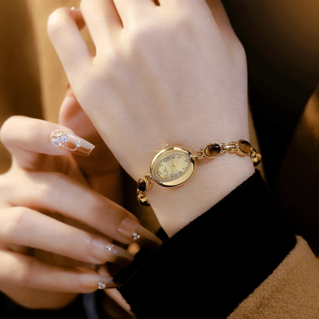 法式设计高级感手表女款2025新款手表女士手表防水手链表女式珠宝