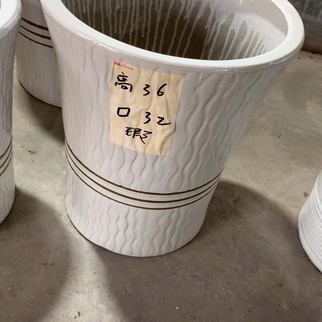 微瑕高温陶瓷花盆