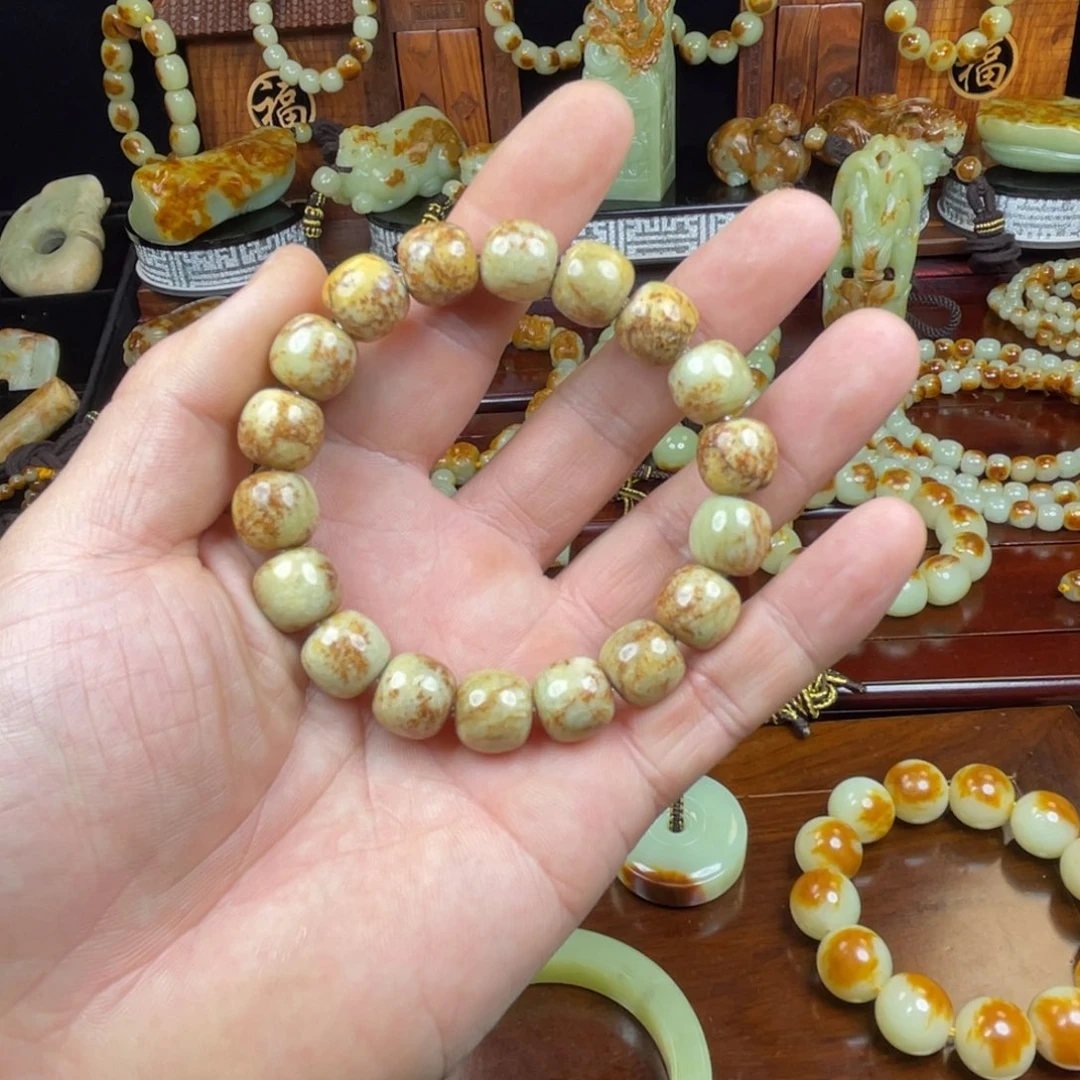 岫岩河磨玉（透闪石质玉）未镶嵌手链