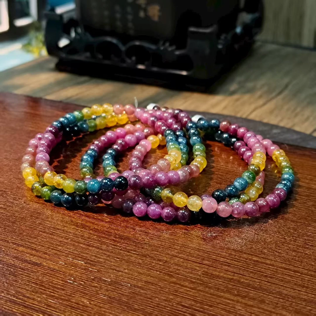 【书记甄选】碧玺三圈 多样性发一件 约4mm 385LA