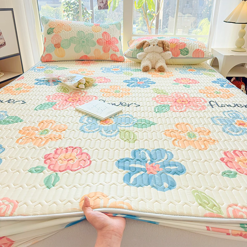 乳胶凉席夏天专用冰丝床笠单件学生宿舍夏季空调席可水洗新款2025