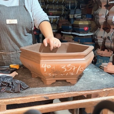 紫砂花盆六大盆一个