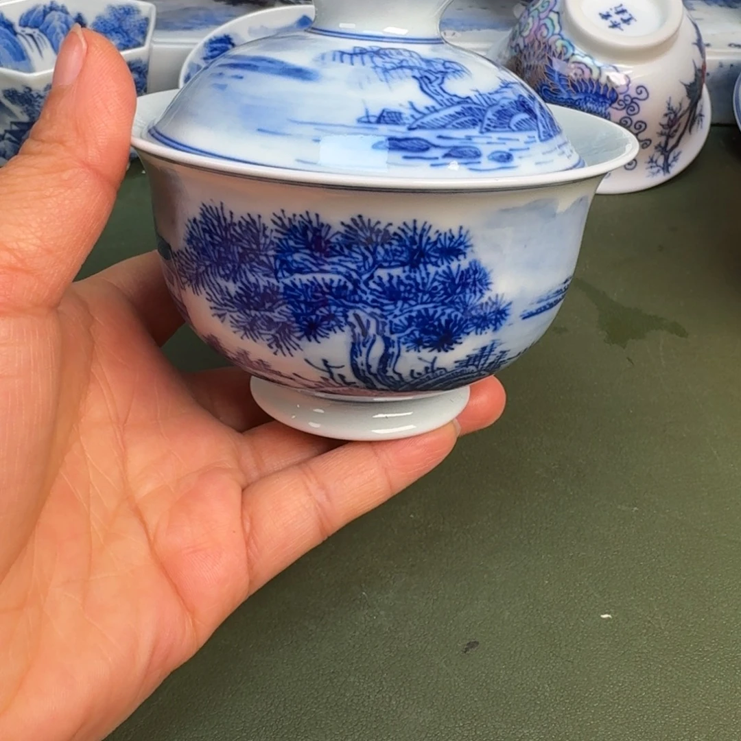 瓷景德镇纯手绘茶具圆圆295