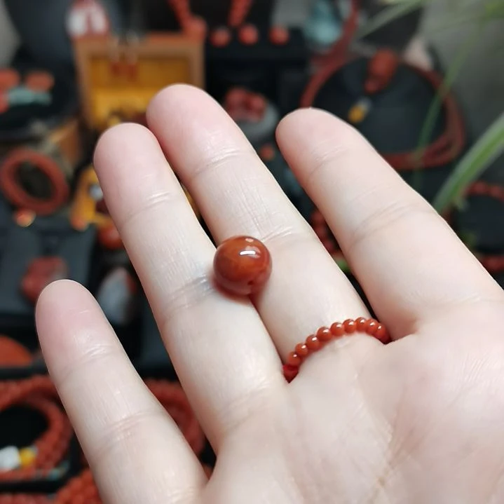 南红玛瑙单珠未镶嵌欧**纸