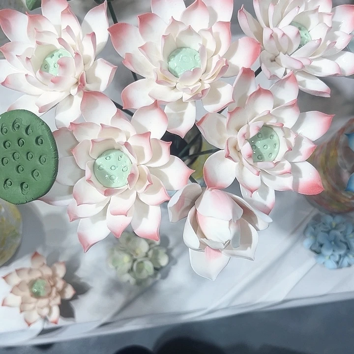 正品直发手工陶瓷花花