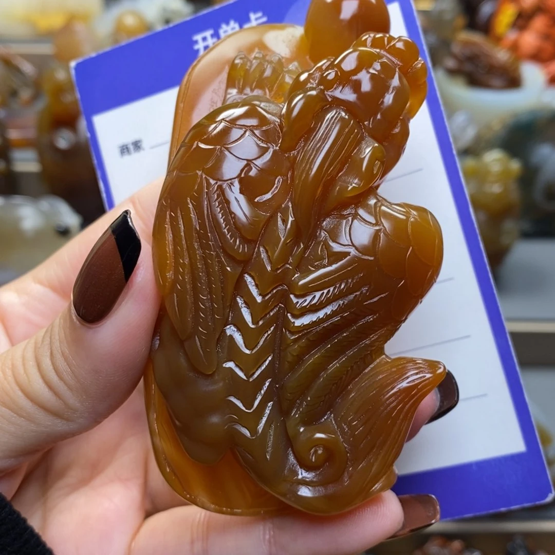 玛瑙/玉髓把件未镶嵌萍****8