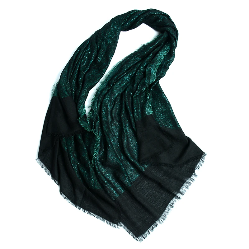 流光轻舞优雅羊毛围巾金银丝披肩SWR0465