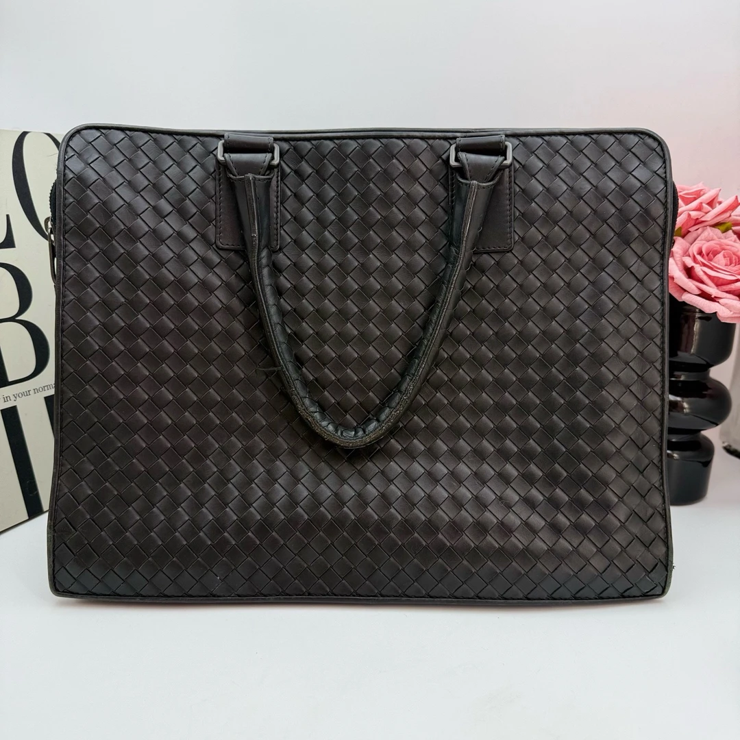 95新 BOTTEGA VENETA/葆蝶家 葆蝶家/BV xy 7121 黑色手提包
