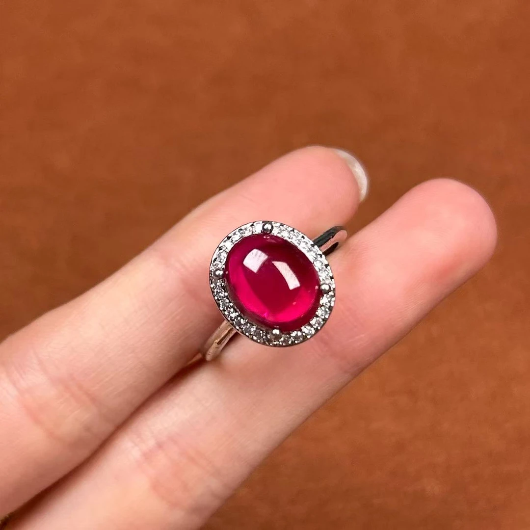 阿鲁沙-典藏轻奢培育星光红宝石-精工合金戒指445