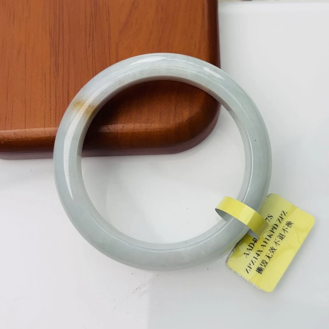 【秋姐翡翠】天然A货翡翠手镯55.3圈&D2-28