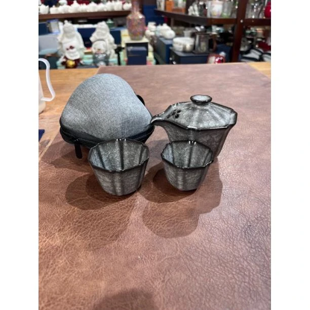 036黑冰一壶两杯旅行茶具