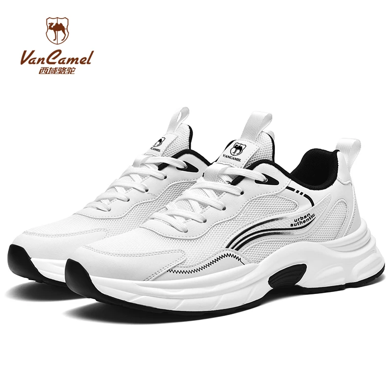 西域骆驼/VANCAMEL/2025大码跑步鞋网面透气增高鞋XYLT-0506W