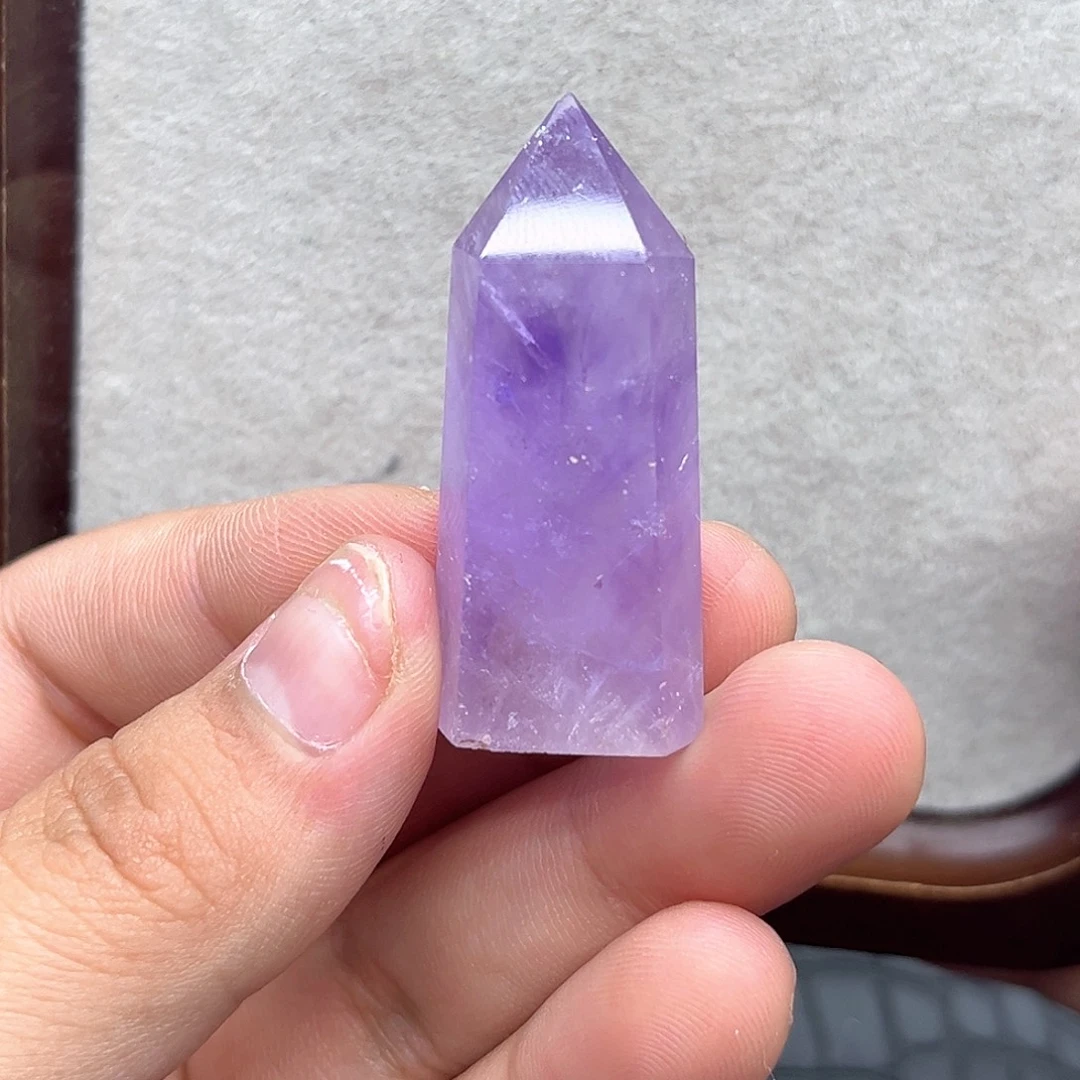 水晶未镶嵌珠宝半成品17 玻利维亚紫水晶柱子