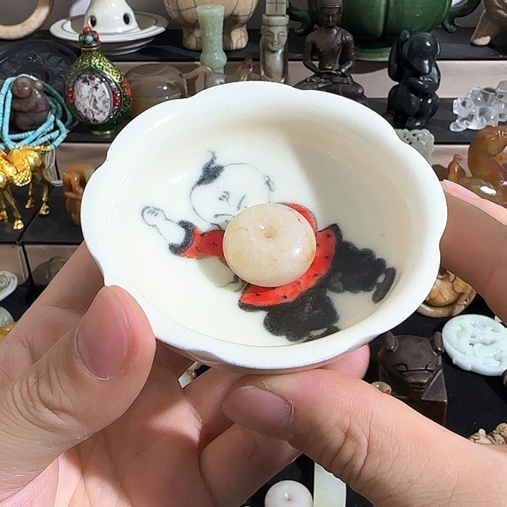 瓷片材料恭喜发财恭喜结缘5