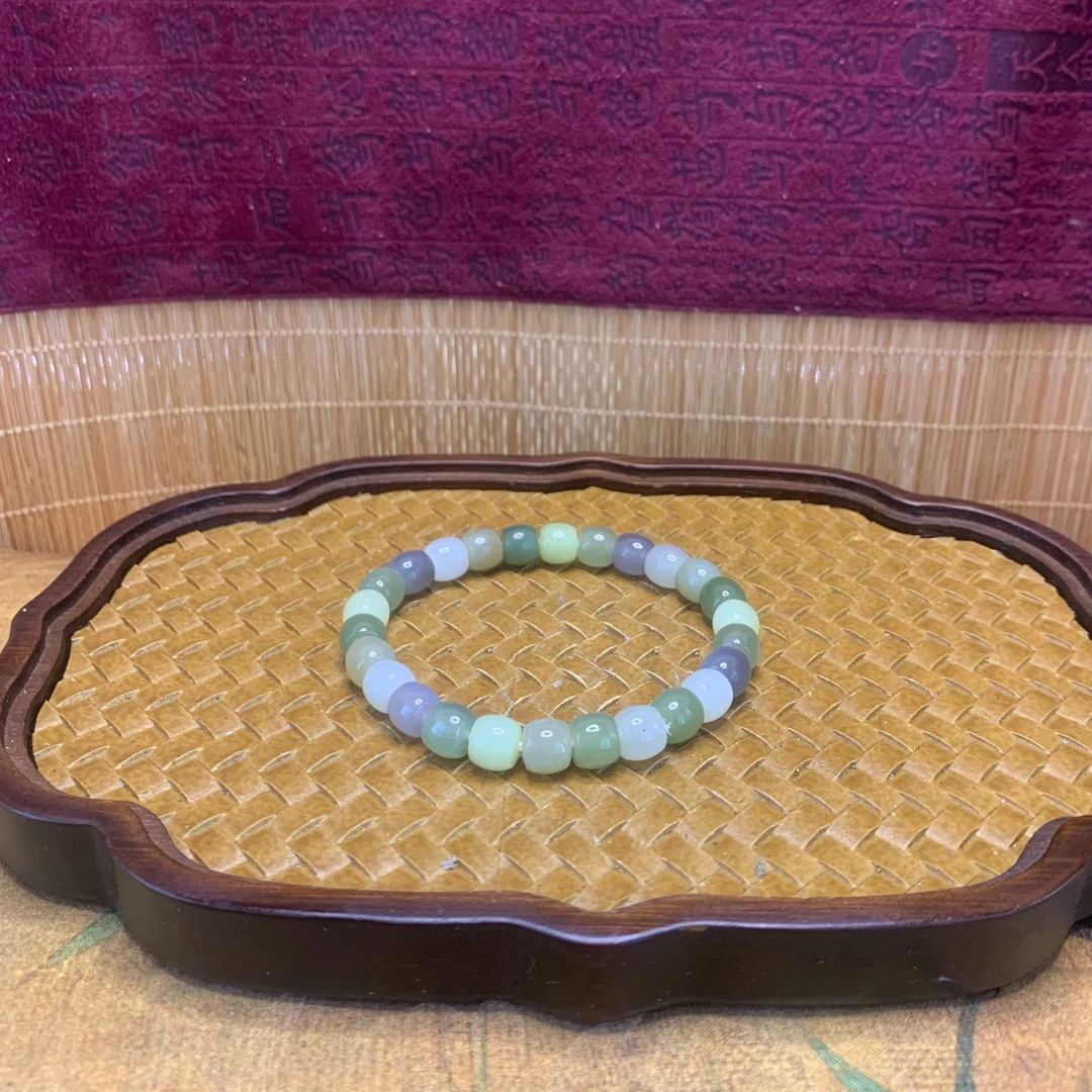 H和田玉多宝桶珠手串（卡8）2112