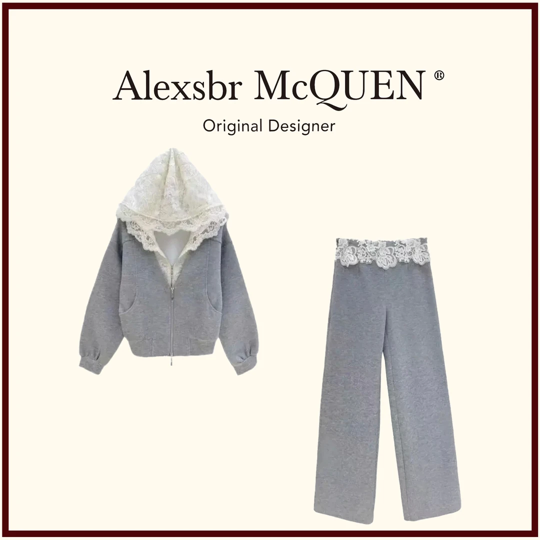 YDD•「2502」2025新款新款春季新款卫衣外套+裤子休闲设计师款套装