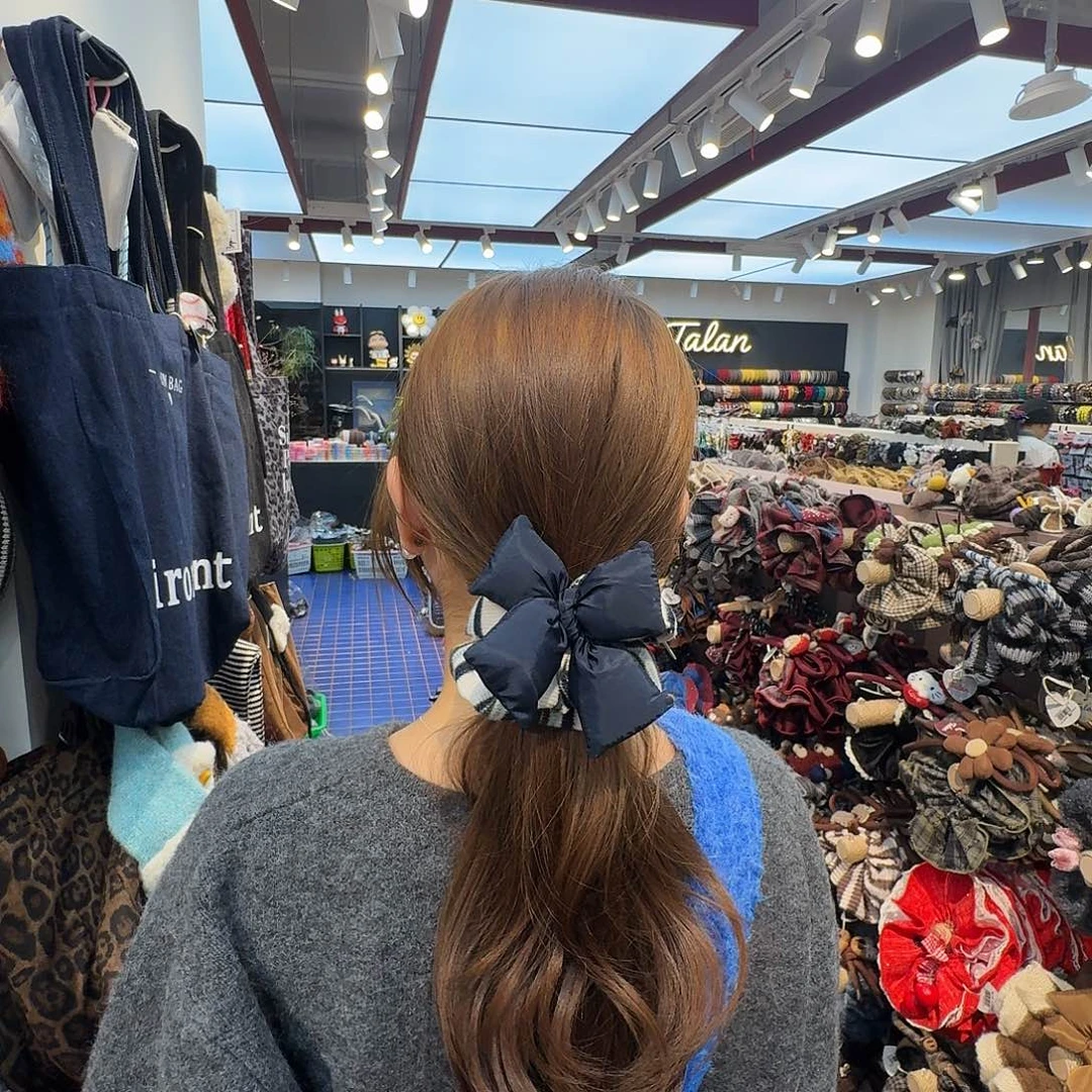 布艺非金属新款蝴蝶结发圈