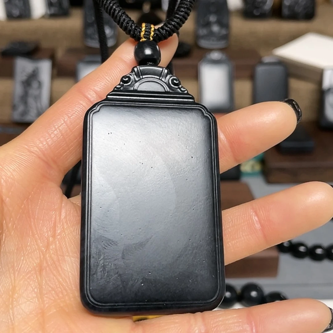 【闪购商品】和田玉（墨玉）吊坠(不含链)未镶嵌羊脂级毛孔77克