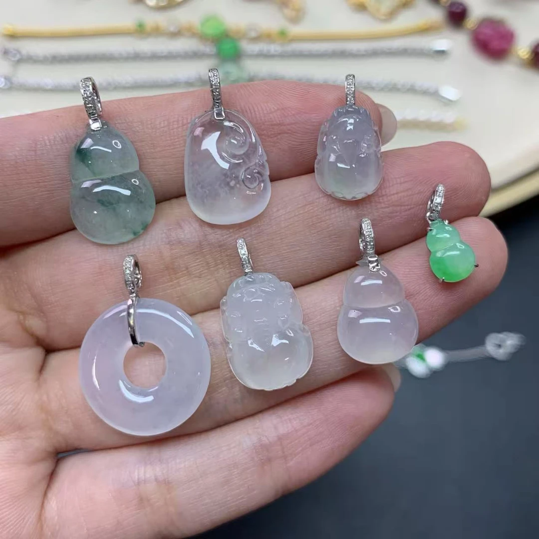 【小雪臻选】翡翠吊坠-18K金-|CXQ21多样性发其一|m24